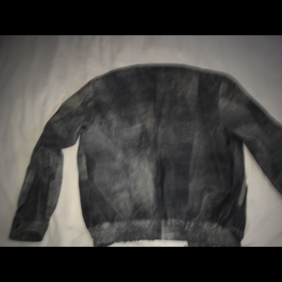 LEATHER vintage Distressed Suede Jacket - Picture 6 of 7